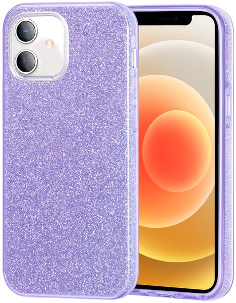 Tekron Glitter Sparkle Bling Protective Case for iPhone 12 Mini - Purple