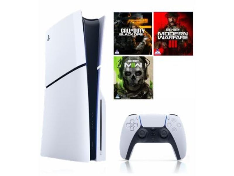 PlayStation 5 Standard Edition Console + COD BO6 + COD MW II + COD MW III
