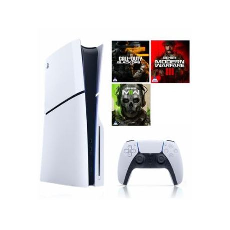 PlayStation 5 Standard Edition Console + COD BO6 + COD MW II + COD MW III