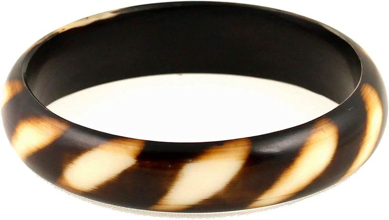 Solid Resin and Cow Bones Bangle