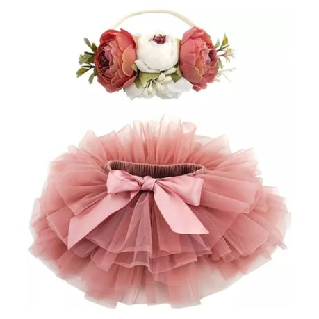Ruffle Lace Baby Bloomers Diaper Cover With Tutu And Ruffled PP