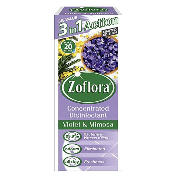 Zoflora Concentrated Disinfectant - Violet &amp; Mimosa - 3 in 1 Action - 500ml