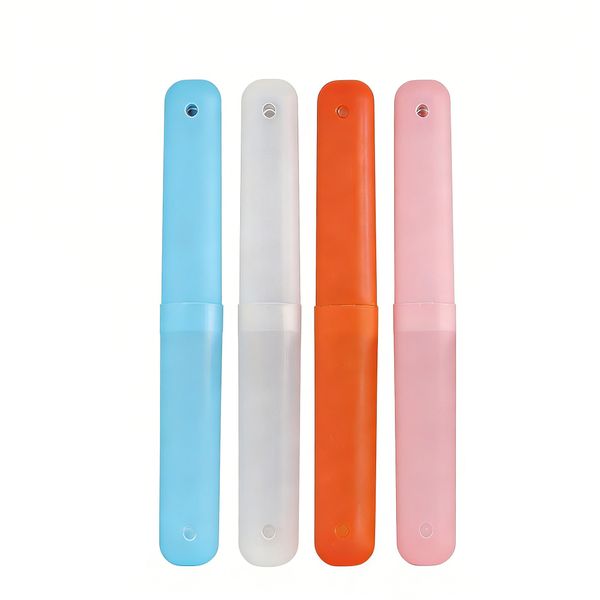 4 PCS Plastic Holder Toothbrush Case Travel Cover