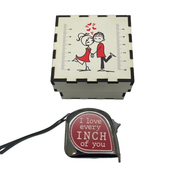 Tape Measure 3m Engraved Gift in White Box - Love every inch of you
