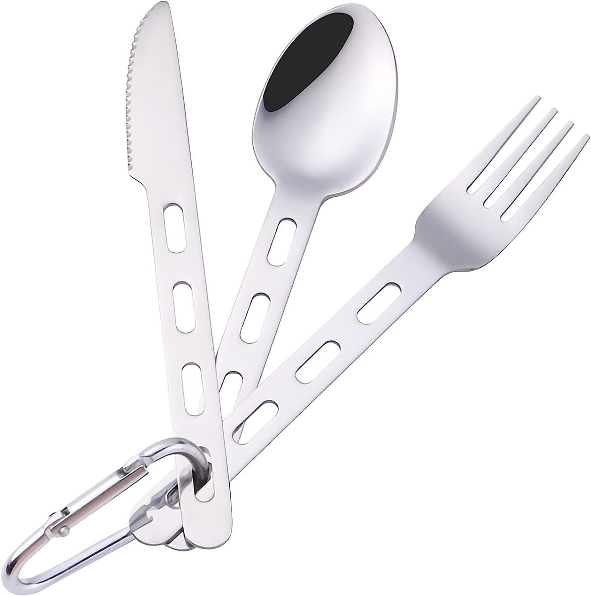 Lifespace S/S Camping Fishing Hiking Utility Cutlery Set w/ Bag