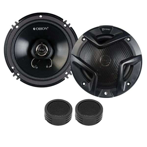 Orion ZTC-655L Ztreet Series 6" 300w 2-Way Coaxial Speakers &amp; Evo Tweeters