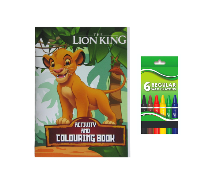Lion King Activity and Colouring Book A5 plus 6 Wax Crayons