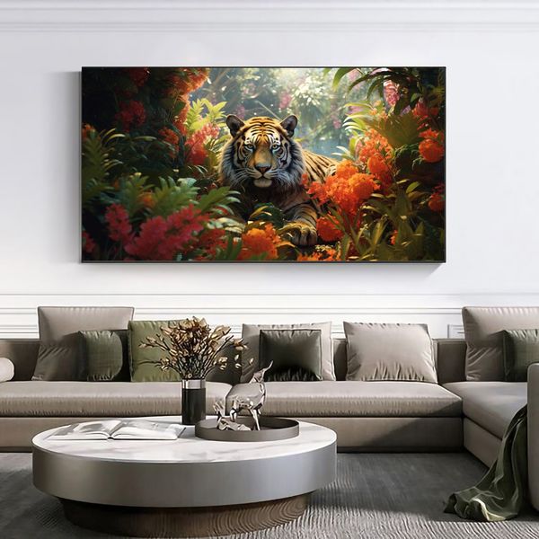 Canvas Wall Decor - Tiger in the Jungle - 0253
