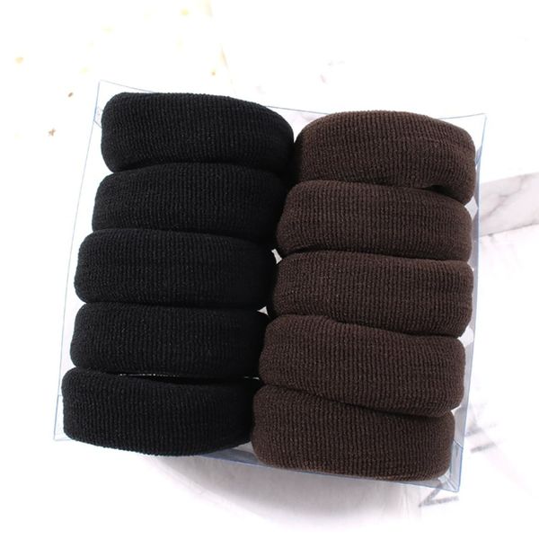 Thickened High-Elastic Hair Rope with Leather Cover