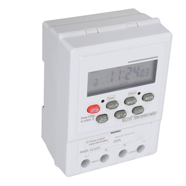 7 Day Digital Timer 220V 30A for Home Appliance
