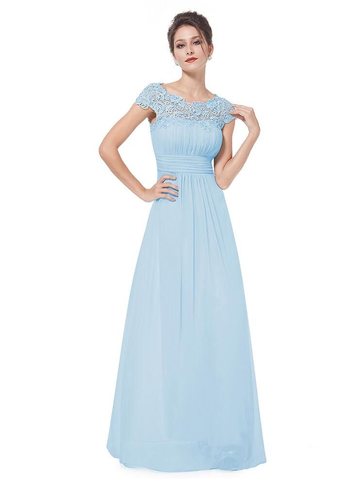 Fayebridal Lacey Neckline Open Back Ruched Bust Evening Dresses Buy