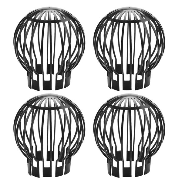4Pcs Gutter Guard Downspouts Strainer Preventing Clogging The Pipes