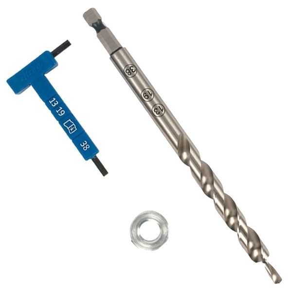 Kreg Drill Bit / Easy Set Drill Bit with Stop Collar Gauge / Hex