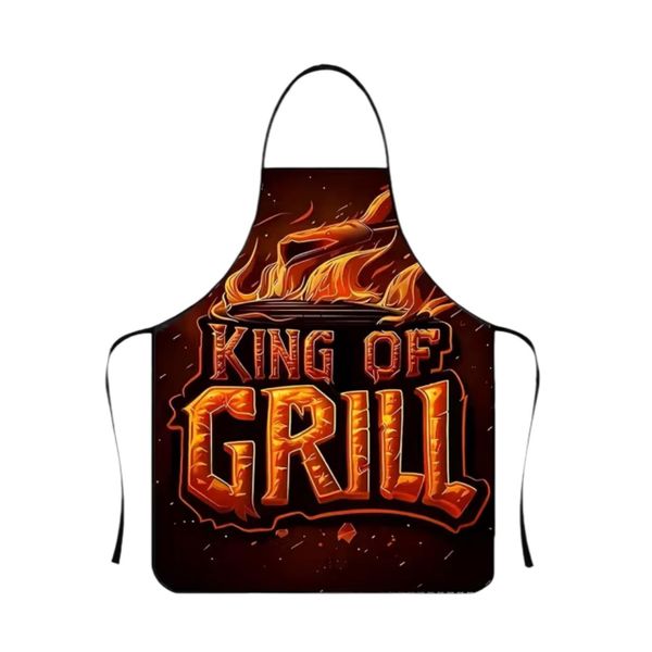 King of Grill Apron - Full-Body Braai Cooking Apron with Flame Design