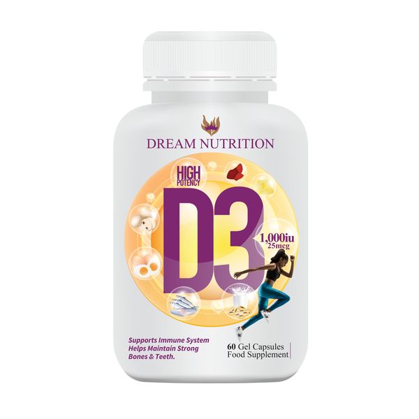 Dream Nutrition Vitamin D3 1000IU 60 Capsules