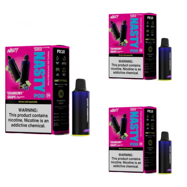 Nasty PX10 Disposable Pods - Grape Cranberry (4 Boxes- 8 Pods)