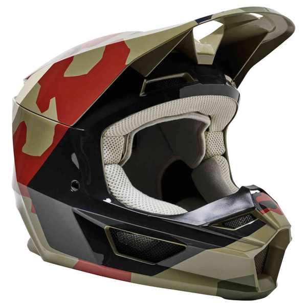 Fox V1 Bnkr Green Camo Helmet image