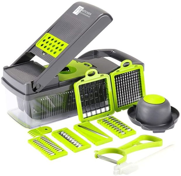 12 in 1 Vegetable Chopper and Dicer for Onion, Potato &amp; Fruits