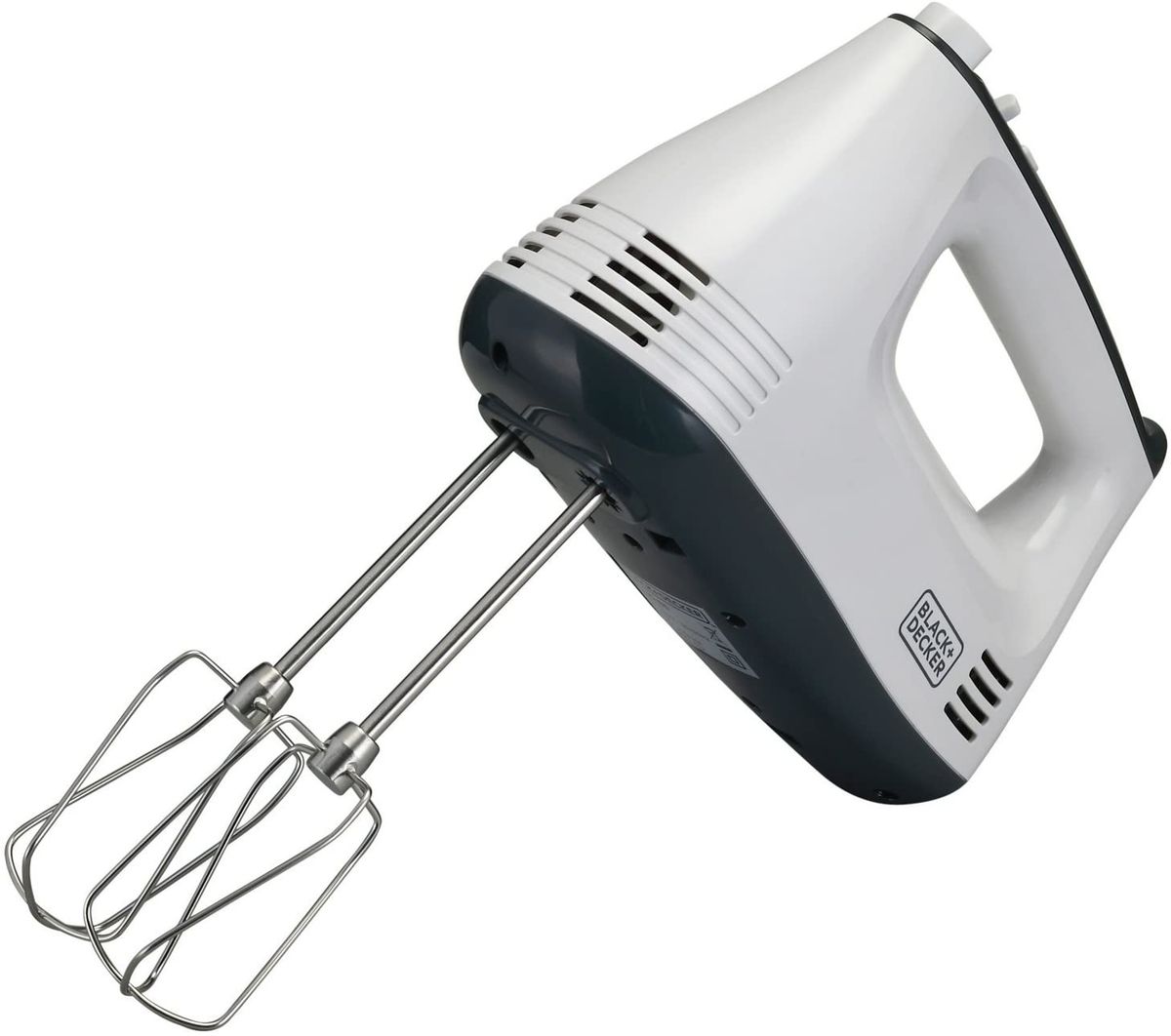 Black+Decker 300W Hand Mixer, White