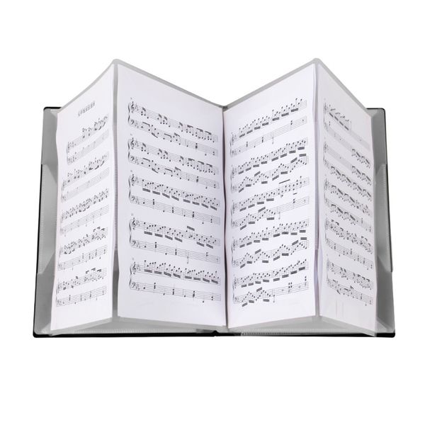 A4 Music Score Holder, 40 Pockets, Compatible With Guitar Violin Piano
