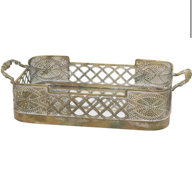 Patterned Mirror Tray