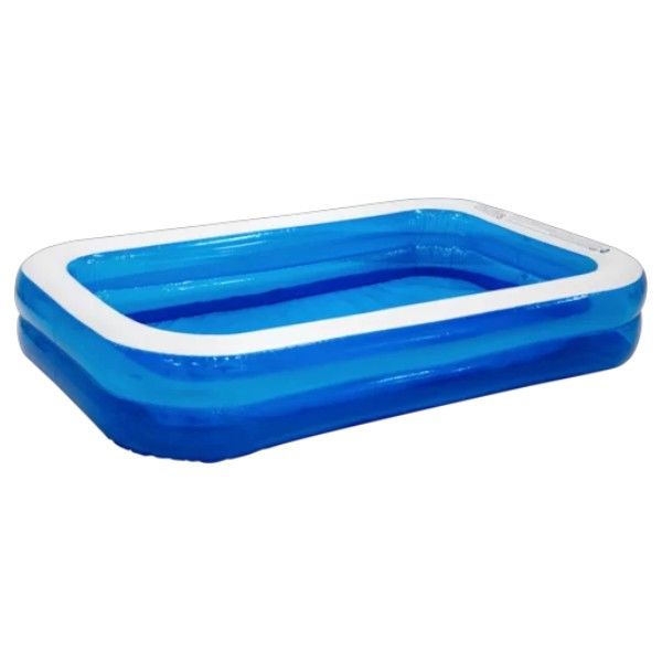 SunClub Blue Rectangular Inflatable Air Pool 262cmL x 50cmH x 175cmW