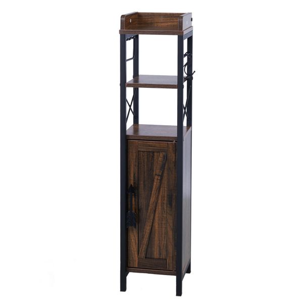 Bathroom Storage Cabinet Beside Toilet Corner Floor Cabinet With Shelves
