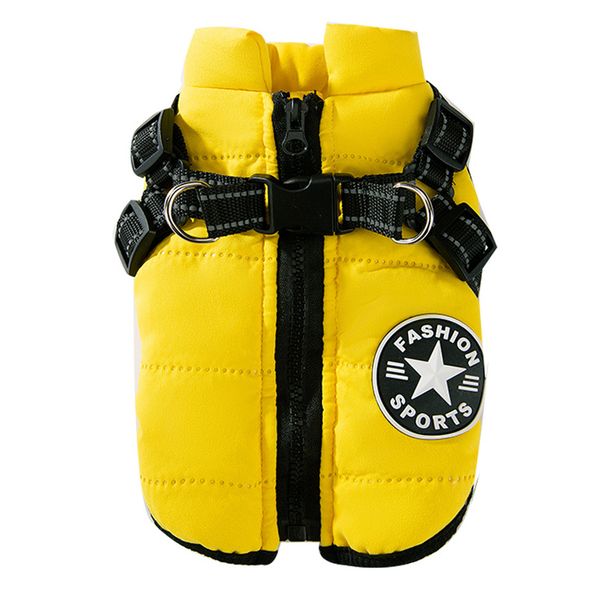 Yellow Warm Pet Outdoor Vest