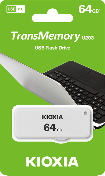 Kioxia , 64gb, 2.0,Slider USB, Works With Windows &amp; Mac