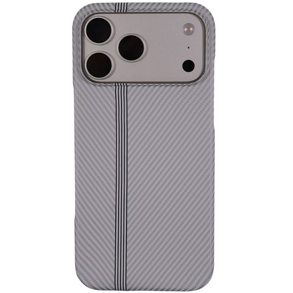Grey - Carbon Fibre Textured Print Phone Case Compatible With iPhone