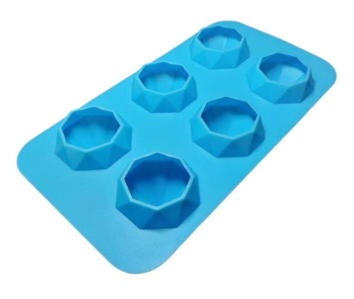 Silicone Ice Diamond Tray Mold - 6 Cavity