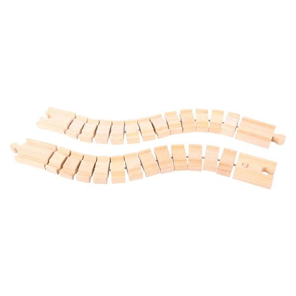 BigJigs Rail Crazy Track Wooden Train Set Expansion Pack - Pack of 2