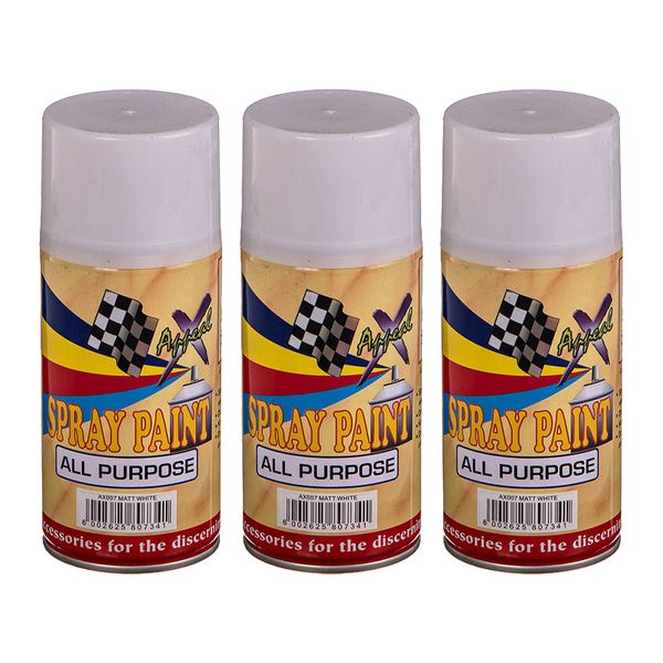 Spray Paint Matt White 250ml X 3