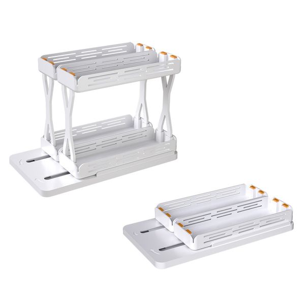 Pull-Out Rotating Storage Rack Kitchen Spice Rack Seasoning Bottle Cosmetic