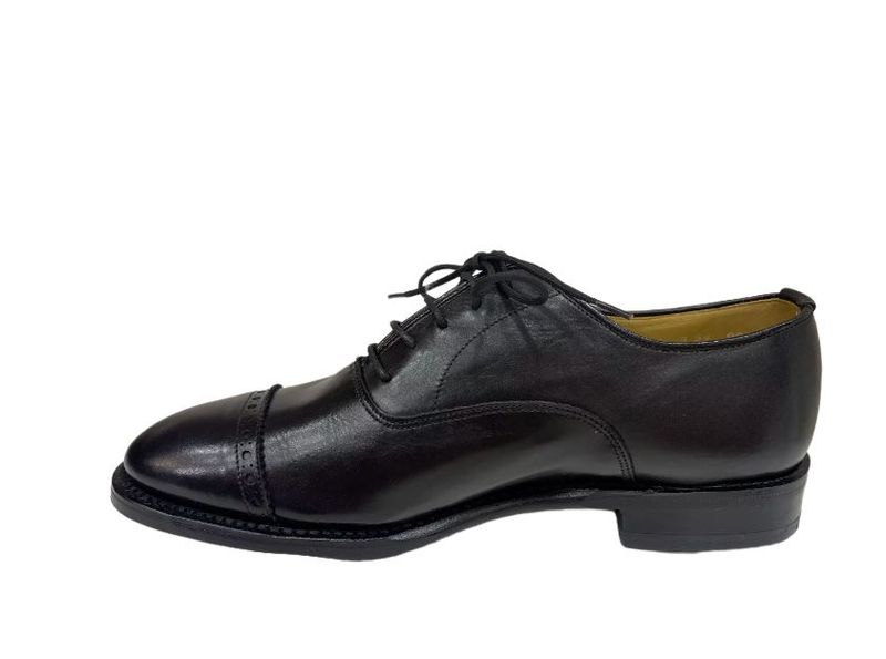 Saxone S2 32008 Matt Black Mens Leather Lace ups