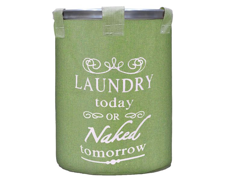 Large Collapsible Easy Storage Laundry Basket With Draw String - Peru Brown