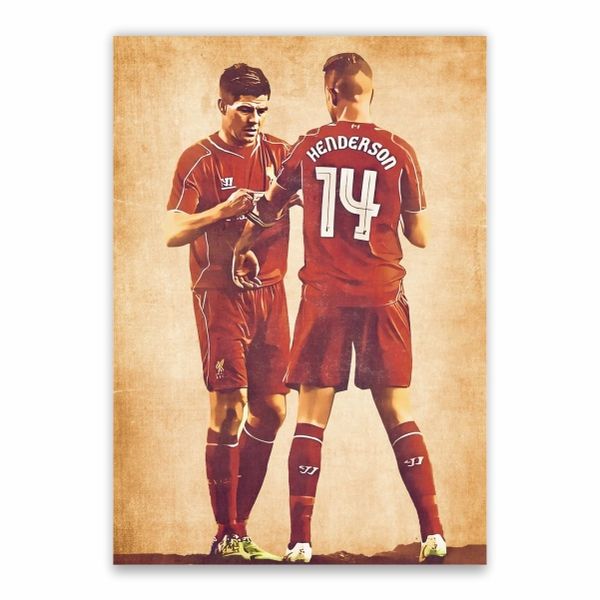 Steven Gerrard And Jordan Henderson Poster - A1