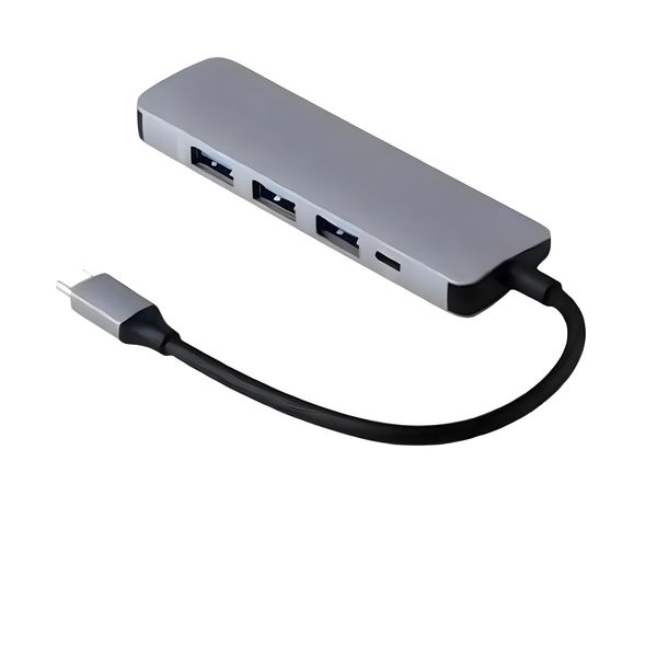 Type-C to 4-Port USB 3.0 + Micro USB Hub - 5-in-1 Multiport Adapter