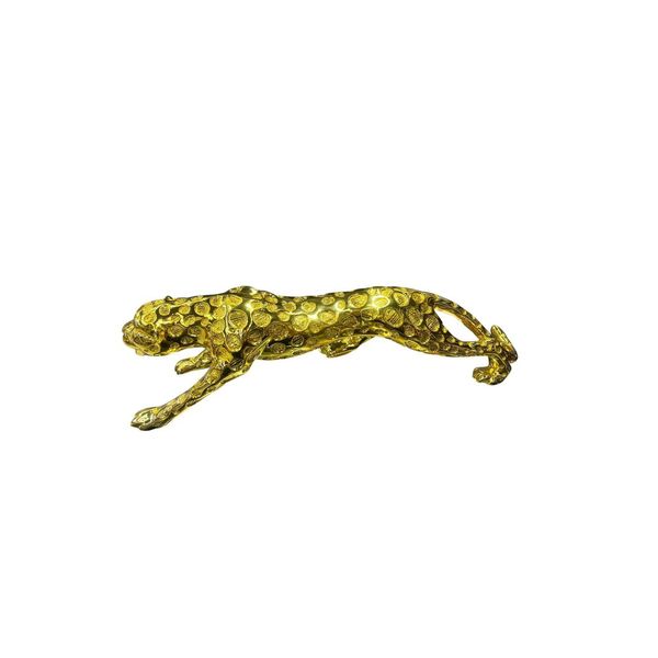 Luxury Handmade Golden Leopard Statue Sculpture
