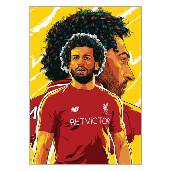 Mo Salah Yellow Poster - A1