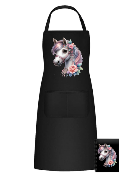 Fun Kitchen Braai Apron - Floral Boho Horse 98