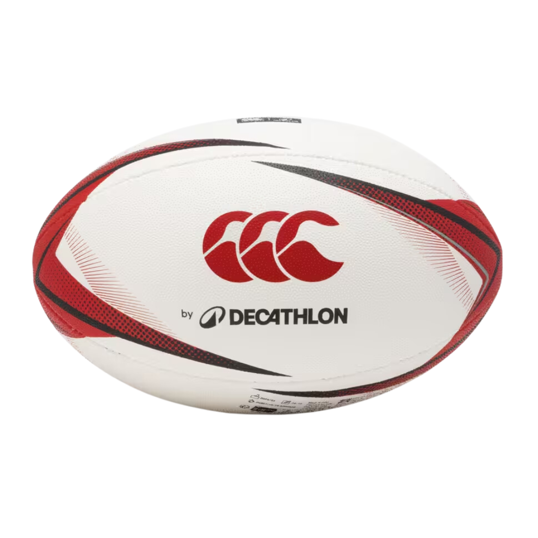 Offload Decathlon Canterbury Rugby Match Ball - Size 5 - Black & Red