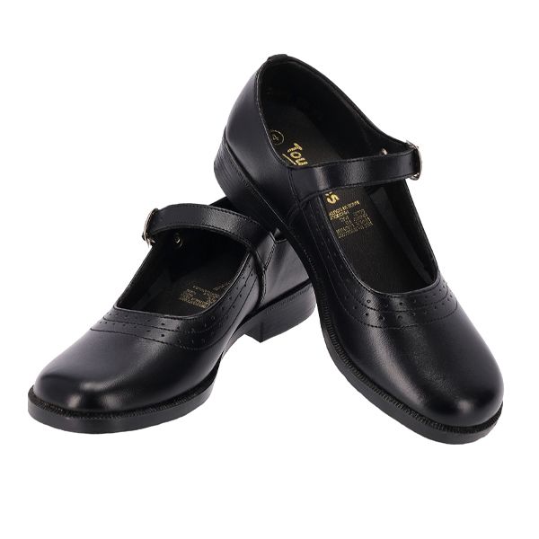 Toughees Pearl One-Bar Girls School Shoes