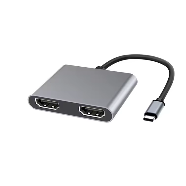 2 in 1 USB Type C Hub to Dual 60HZ HDMI Multi Monitor Adapter Converter
