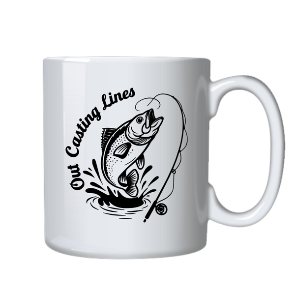 Casting Lines Fishing Ideal Dad Birthday Christmas Gift Mug Cup 402