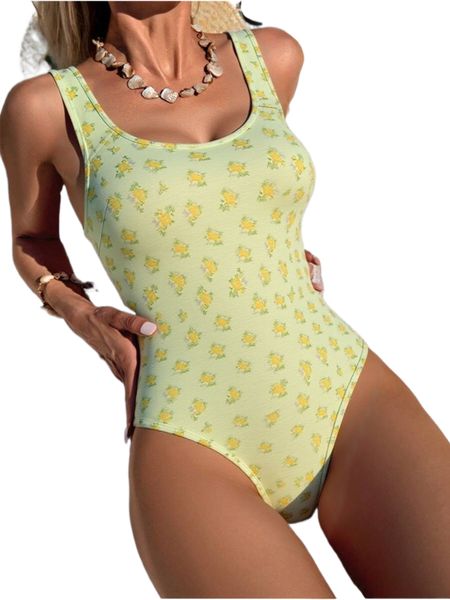 Printed Bikini Tummy-Covering Slimming Strapless One-Piece Swimsuit