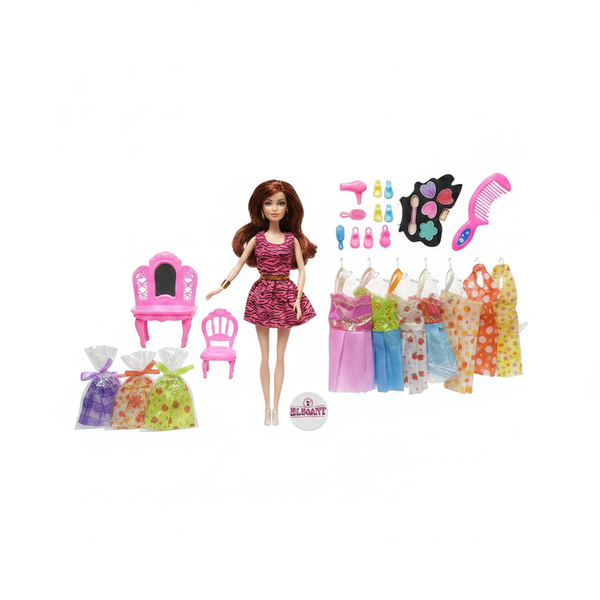 Stylish 12 Inch Doll Set with Outfits and Accessories for Kids