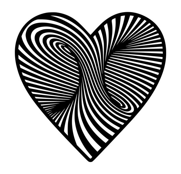 Swirl Heart Laser Cut Wall Decor