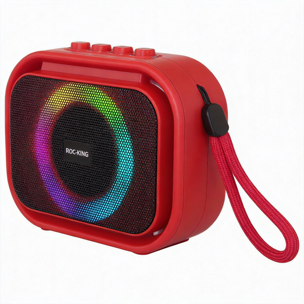 Portable FM Radio &amp; Bluetooth Speaker - USB MP3 Player with RGB Light