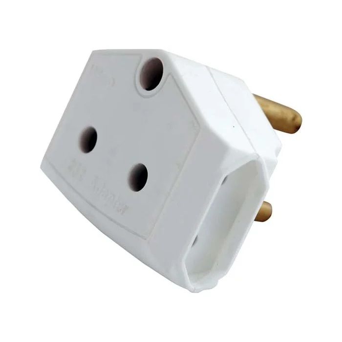 3 to 2 pin plug adapter